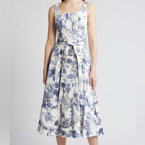 Anne Klein Tropical Print A-Line Dress | NWT | size 14